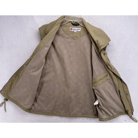Vtg 90s Pierre Cardin Sports Club Utility Vest XL Tan Safari Photographer Cargo - Picture 4 of 11